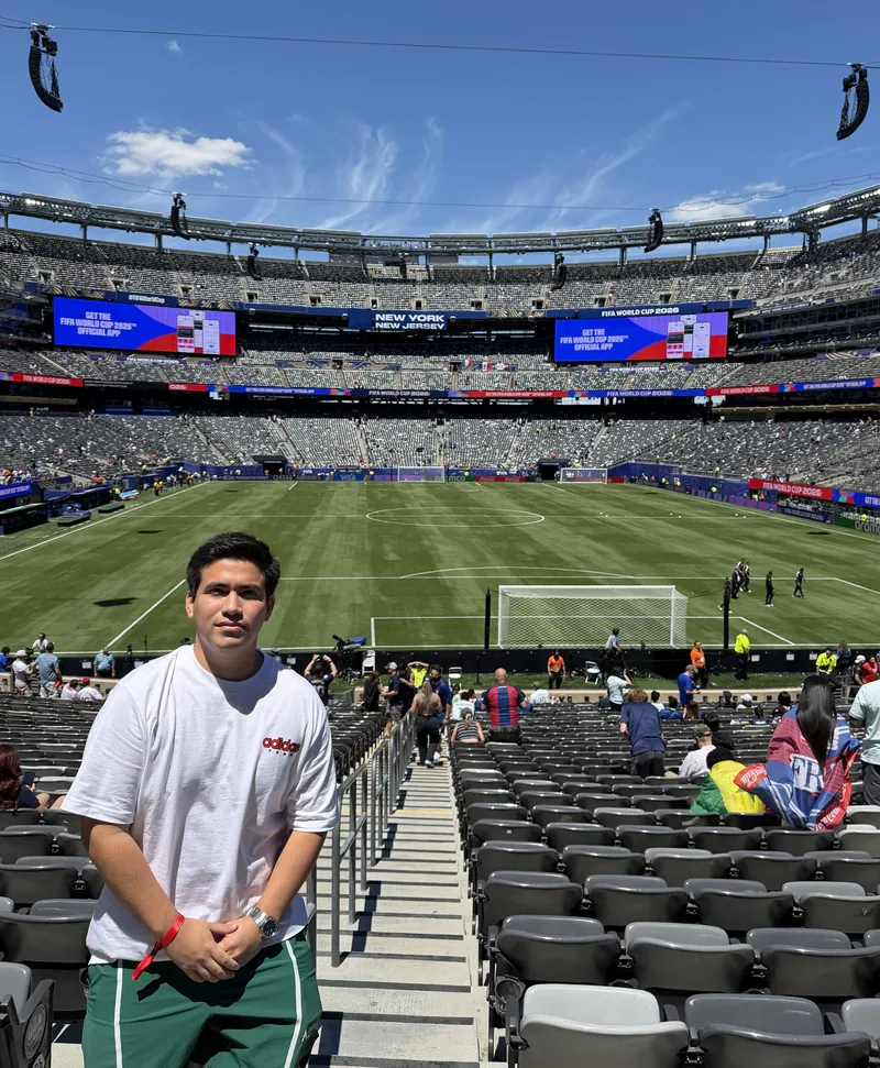 Daniel Vega at the stadium