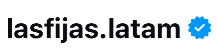Cuenta de Instagram lasfijas.latam con insignia de verificado